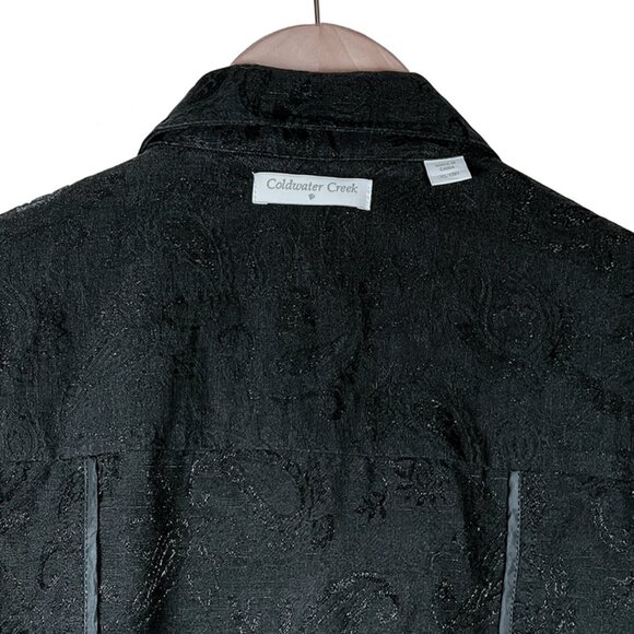 Black jacquard jean jacket woman XL (US 18) - Picture 4 of 5